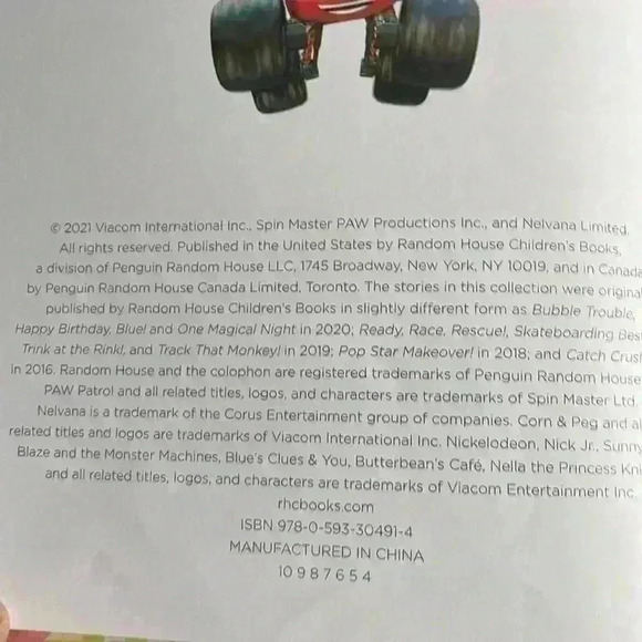 Paw Patrol!  Nickelodeon 5 minute stories book. - Picture 3 of 8